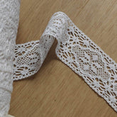 5 meters Offwhite Cotton Lace / Macramé 40mm - ACCESSOIRES LEDUC BV